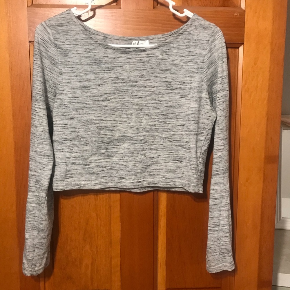 Gray crop top